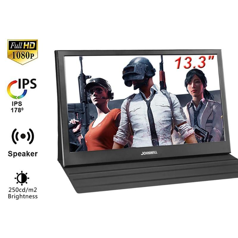 Compra Monitores 2021 Johnwill 13.3 Monitor 1080P HD LCD Portátil P  Portámica PC Build In Altavoces Frambuesa Barato | Entrega Rápida Y Calidad  | Es.Dhgate