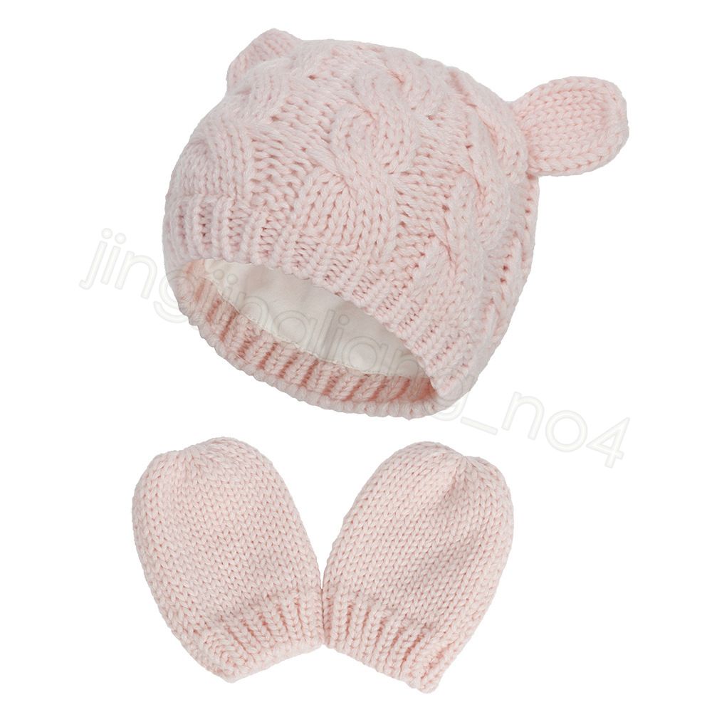 Juego De 2 # 1 Fabuloso Guante De Gorro De Bebé Unisex Decor Juego De 2 # 1 Fabuloso Guante De Gorro De Bebé Unisex Decor