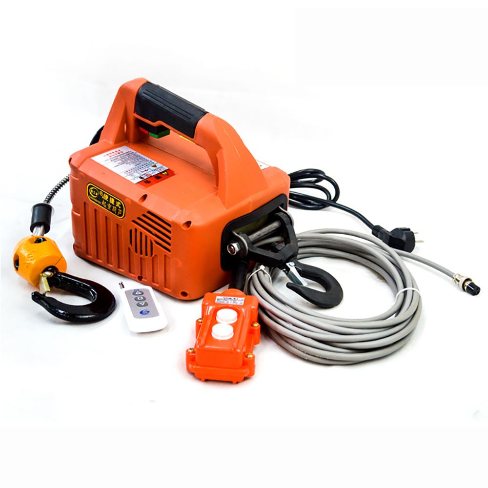 Portable Household Electric Winch 500KG 7.6M with Wireless Control 110V 1500W