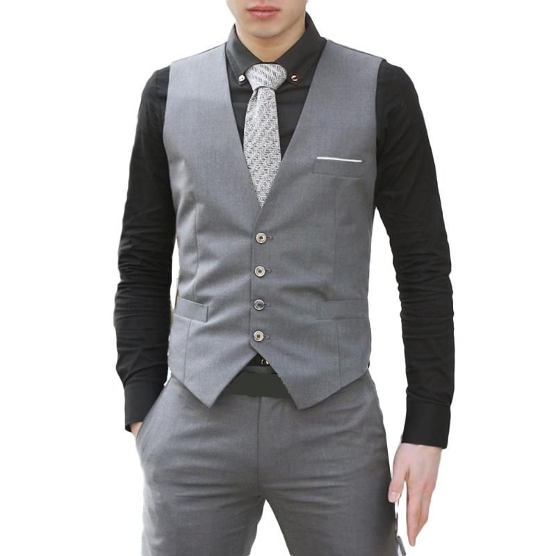 Hombre Chaleco de Vestir Formal de Negocioschaleco de traje de moda Hombre Chaleco de Vestir Formal de Negocioschaleco de traje de moda
