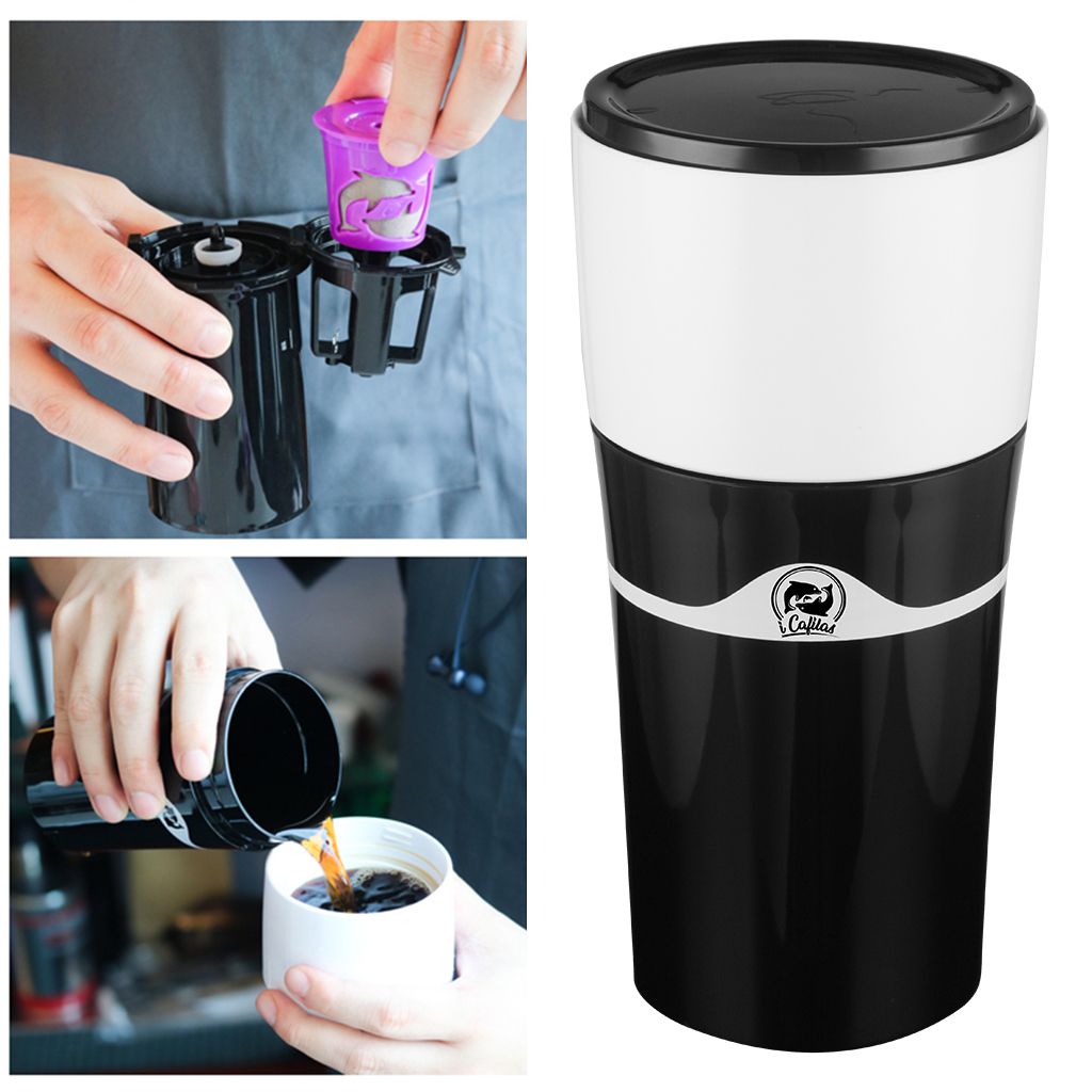 2021 Portable Drip Coffee Maker Travel Mug Compatible With K Cup Manual Espresso Coffee Maker