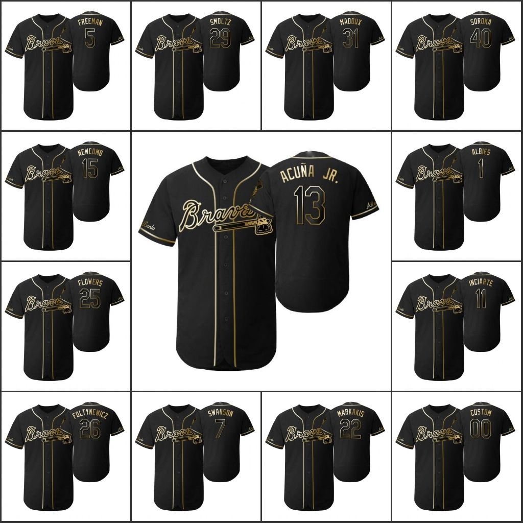 black and gold braves jersey