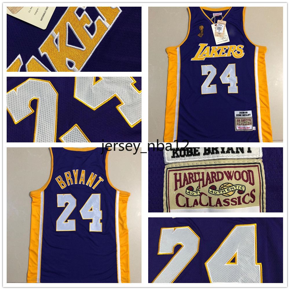 torneo acción jaula Los hombres Ángeles Lakers Kobe 8 Bryant NBA violeta camisetas camiseta de  baloncesto Mitchell Ness 2008-