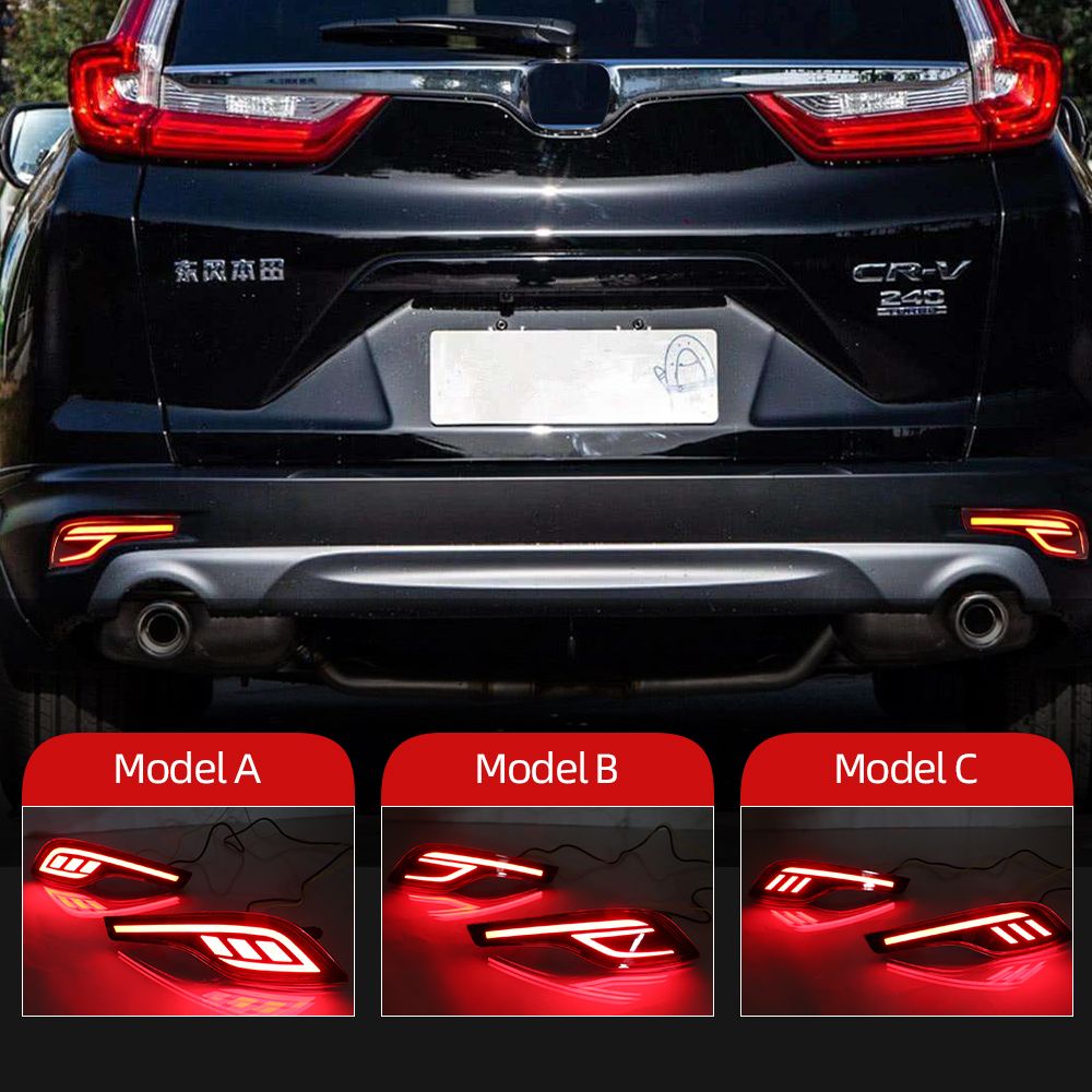 For Honda CRV CR-V 2020-21 Chrome Tail Rear Fog Light Lamp Frame Cover Trim 2PCS