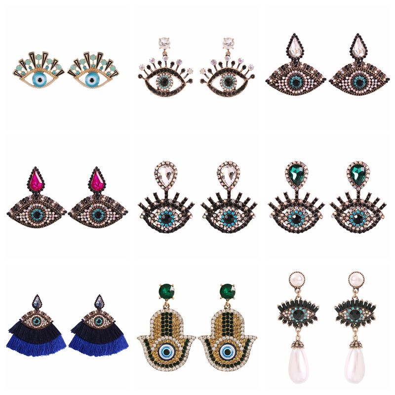 Pendientes De Ojos Malvados Femeninos Ojos Verdes Fiesta Pendientes De Ojos Malvados Femeninos Ojos Verdes Fiesta