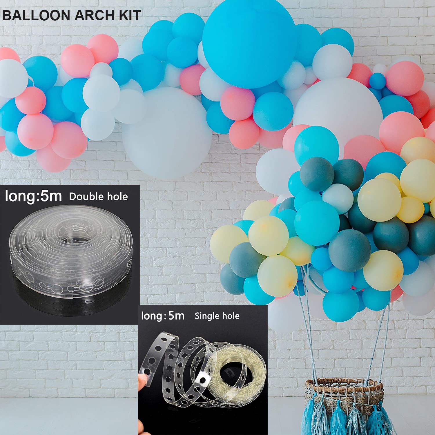 Balloon Arch Kit Garland Kit, Tape Strip Glue Point For Birthday