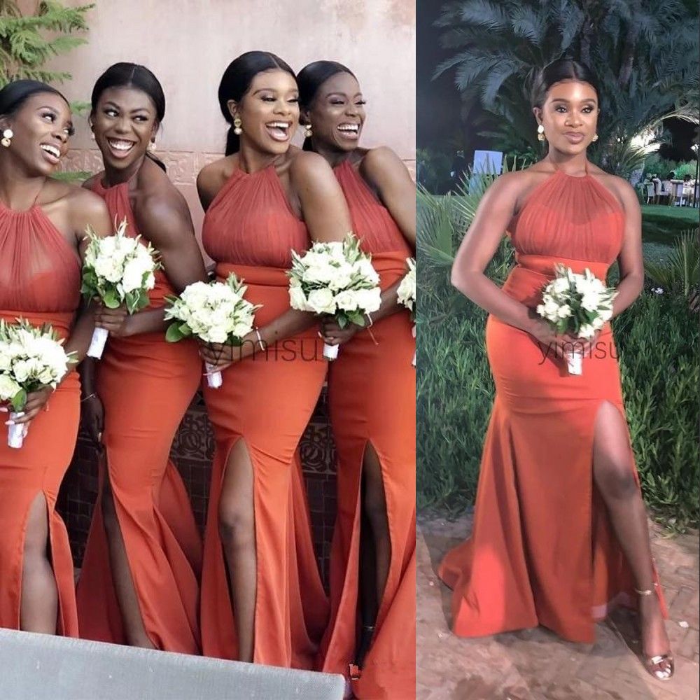 orange plus size bridesmaid dresses