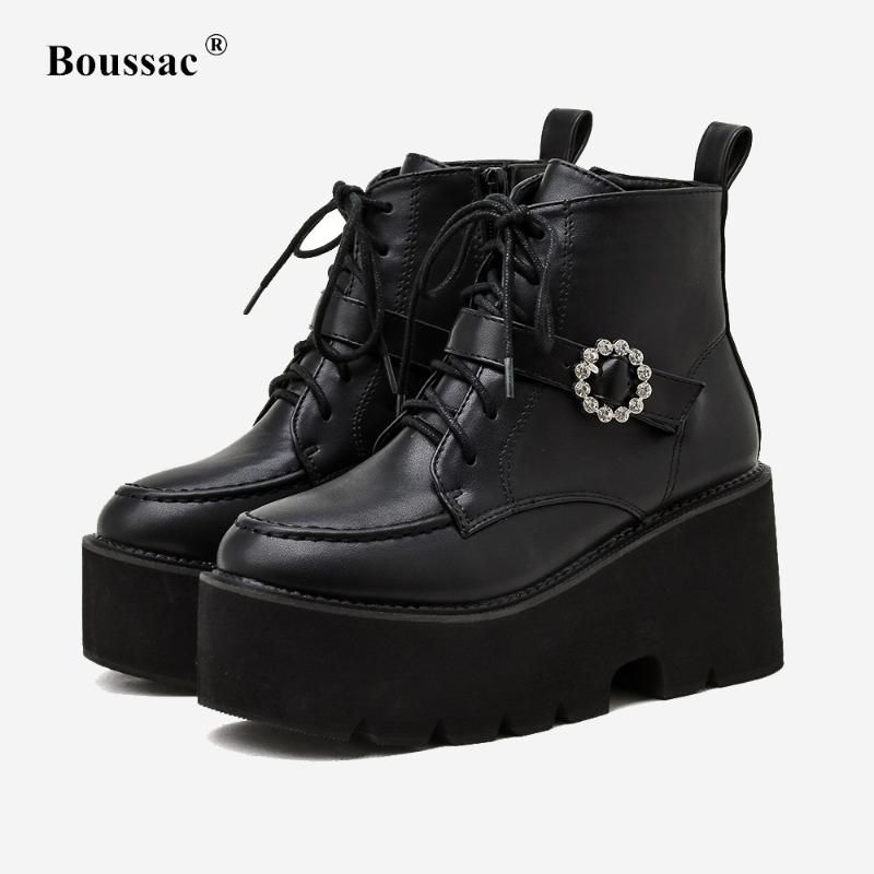 rhinestone platform boots