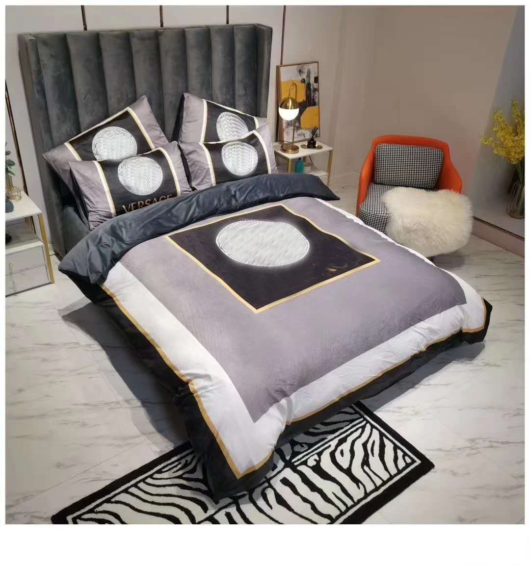 Bedroom Modern Style Printed Bed Headboards Slipcover Dustproof Cover FI