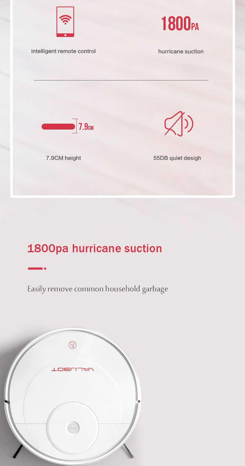 Compra VALUBOT K100 Robot Aspirador De Mascotas Del Hogar Pelo Robot Limpiador De Vacío