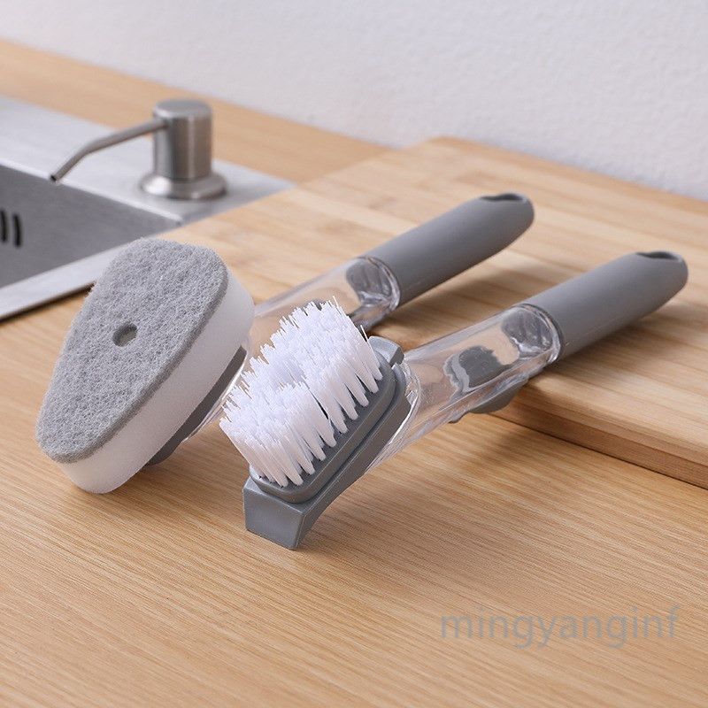 2020 Pot Brush Soap Dispensing Dish Brush, Kitchen Scrub Brush For Pans