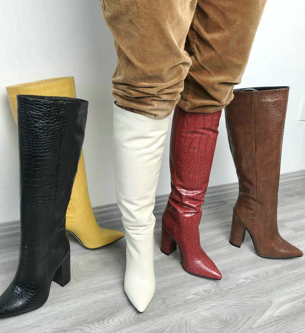 womens tan leather knee high boots