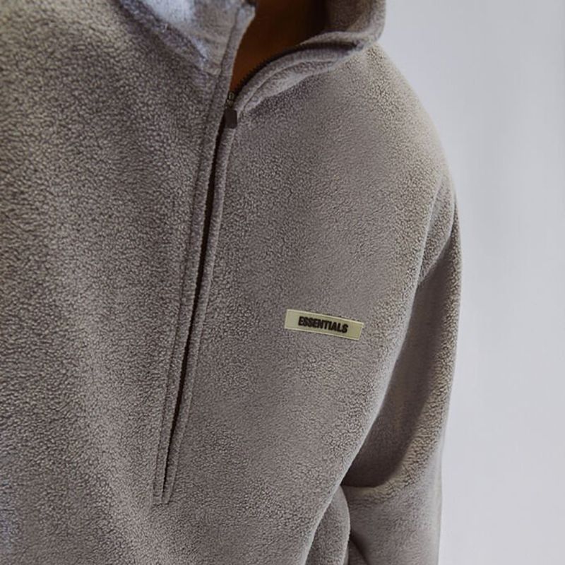 fear of god essentials polar half zip fleece