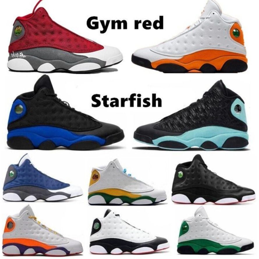 Men Basketball Shoes Starfish 13 13s Gym Red Flint Nakeskin Jordan Retro Lucky Green Soar 