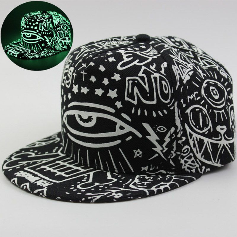 Graffiti Snapback Cap Hat Women Man Noctilucence Baseball Hat Luminous ...