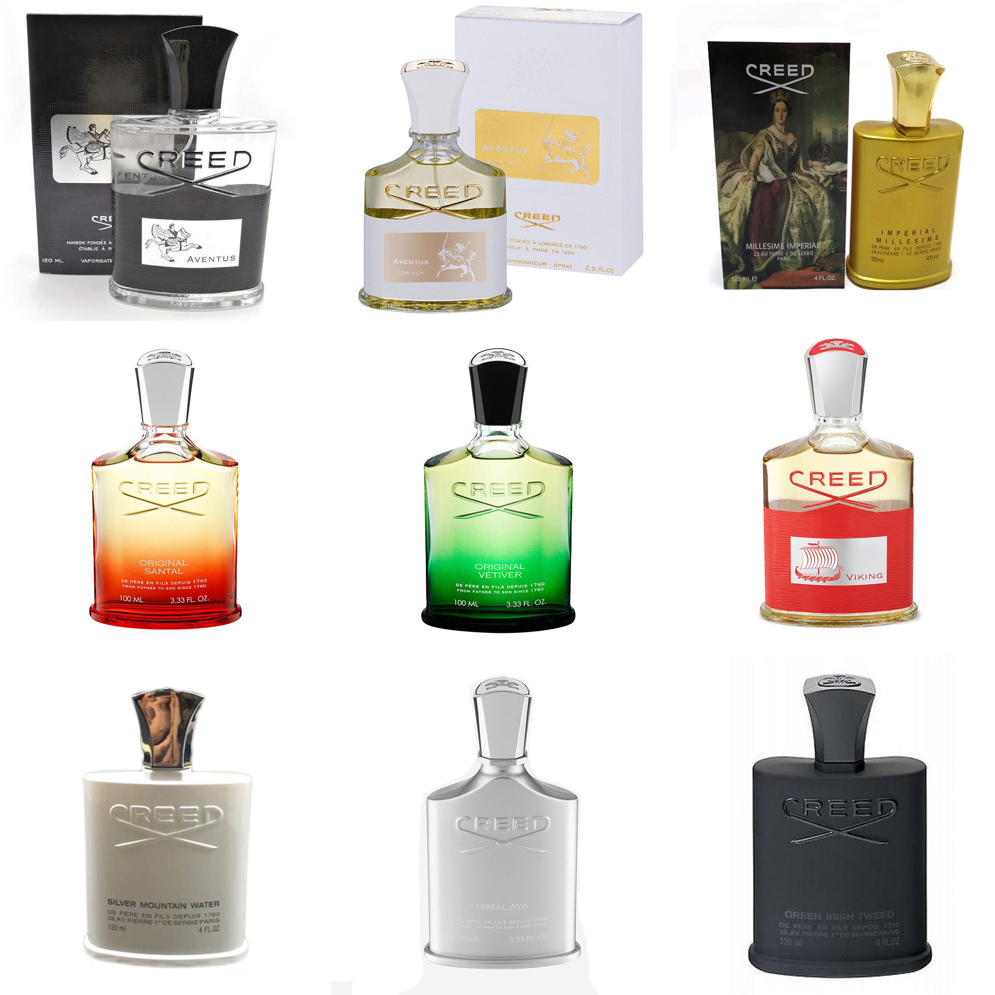الجملة الرجال العطور كريد أفينتوس ميليزيم فضي المياه إمبريال فايكنغ 120 ملليلتر 100 ملليلتر 75ml 75ml كولونيا العطر طويل الأمد رائحة السفينة حرة من عند Hyhbeauty 63 38ر س Kr Dhgate Com