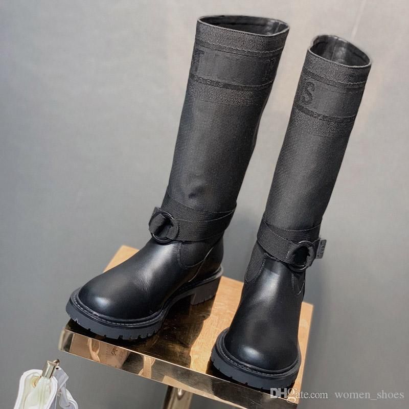 Stivale D-Major Tessuto tecnico grigio talpa e nero, pelle di vitello nera  | DIOR