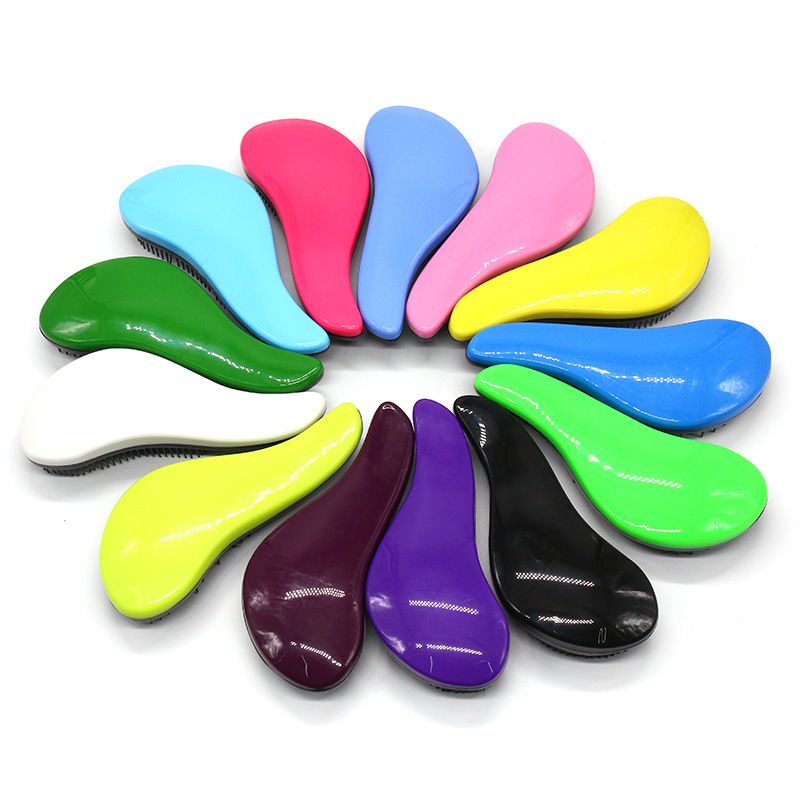 Color hair comb plastic comb anti-knot hair comb magic handle, knot, hair brush, hairdresser, beautician, practical tool, perm brush Color hair comb plastic comb anti-knot hair comb magic handle, knot, hair brush, hairdresser, beautician, practical tool, perm brush