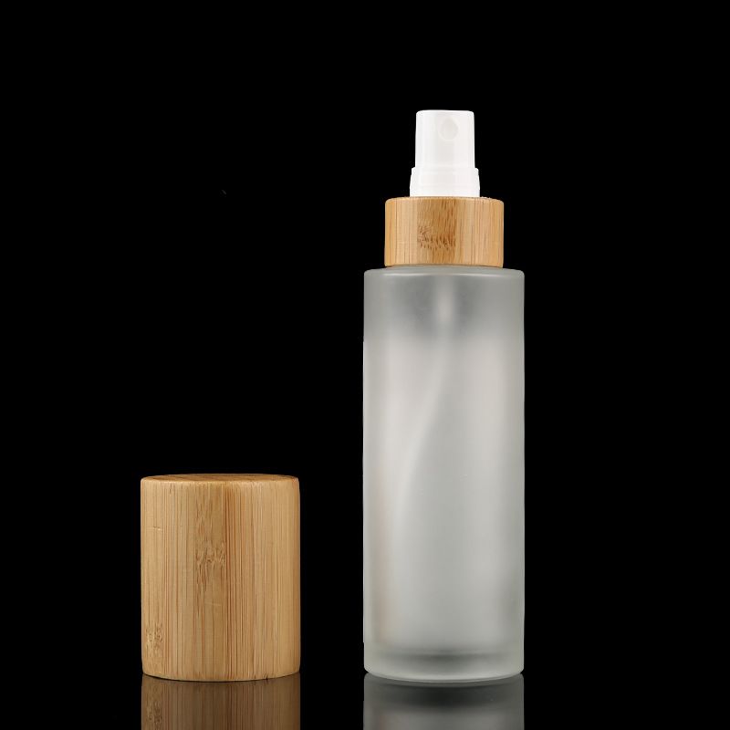 Garrafas de vidro 150ml tampa spray de bambu