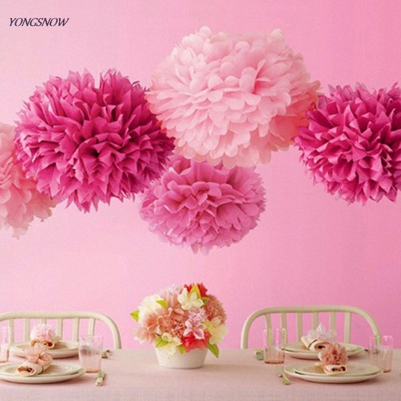 2021 Hanging Tissue Paper Flower Decoration Pom Pom Rose Ball 15cm Garland Baby Shower Wedding Party Decoration Craft Diy Supplies Bo2t From Dianxinkai 31 34 Dhgate Com