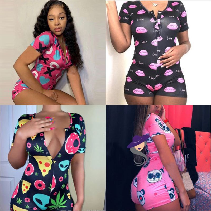 Butterfly Print Sexy Onesie 
