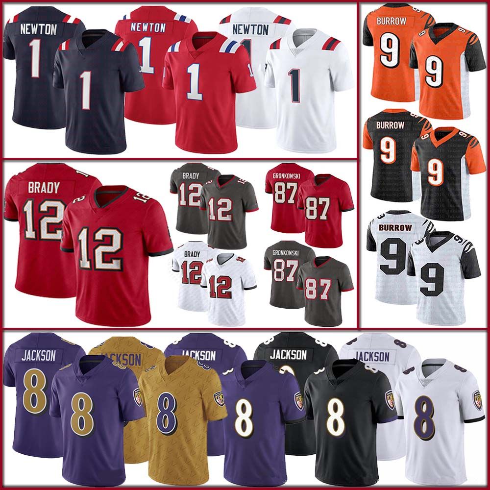 2020 New England 13 Patriot 1 Cam Newton Baltimore 13 Raven 8 Lamar Jackson 13 Buccaneer 12 Tom Brady 13 Bengal 9 Joe Burrow Football Jerseys From Az7788 18 16 Dhgate Com