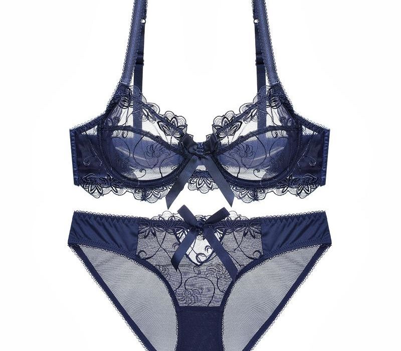 blue bra panty set