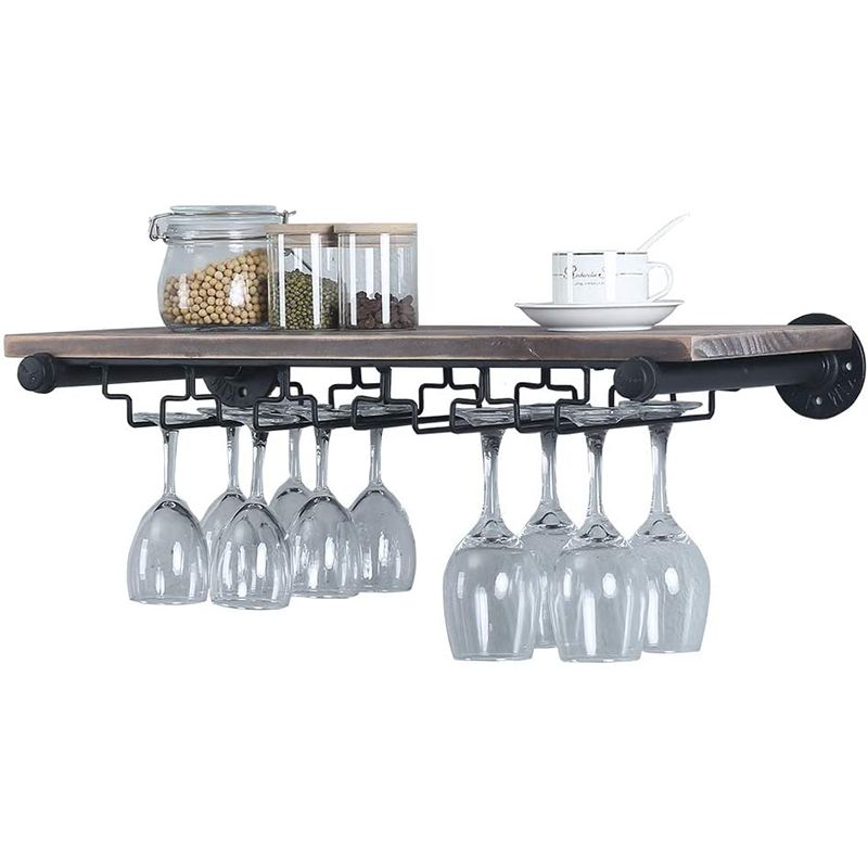2020 Industrial Pipe Shelving Hanging Stemware Racks,Rustic Wall