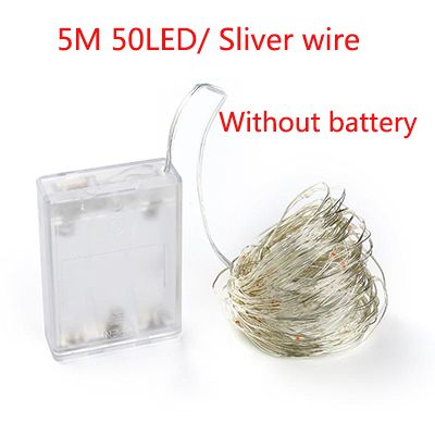 5M 50LED / SLIVER WIRE