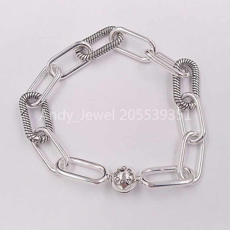 Fine Bracelet bangle chains Fit 925 Silver Sterling European charms Bead pendant
