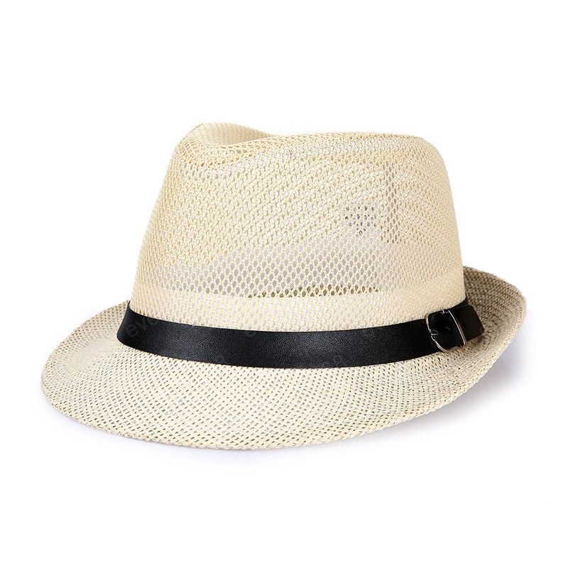 sombreros de cubano moda para hombre verano del jazz del sombrero respirable ocasional Floppy