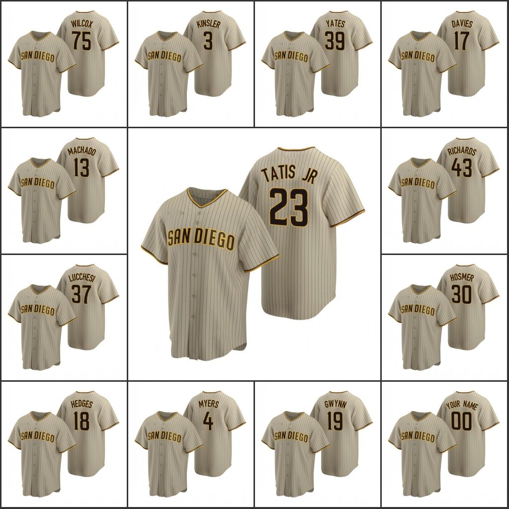 Men's Tony Gwynn San Diego Padres Replica Brown Sand/ Alternate Jersey