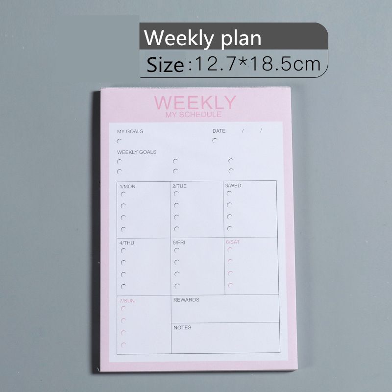 Hebdomadaire plan pink2