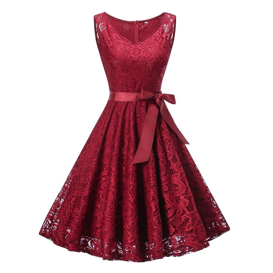 15-20 años adolescentes Vestido para las niñas para el vestido de fiesta de la fiesta de Navidad Ropa de chicas con cuello de encaje sin mangas de alta calidad para el verano 15-20 años adolescentes Vestido para las niñas para el vestido de fiesta de la fiesta de Navidad Ropa de chicas con cuello de encaje sin mangas de alta calidad para el verano