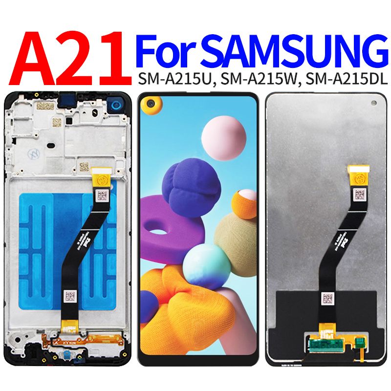 MovTEK Screen Replacement Front Glass Repair Kit Genuine for Samsung Galaxy A21 SM-A215F /A21s SM-A217F 6.5 Black with Tools No Touch and LCD Display