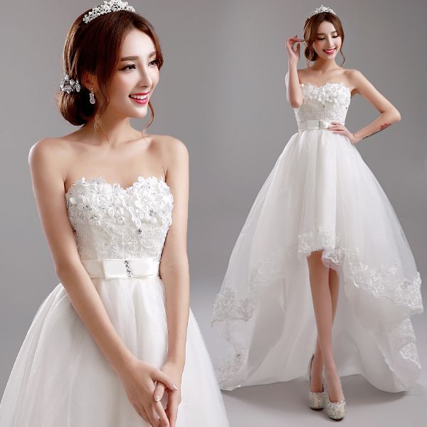 Wedding dress front short back long outlet