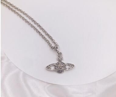 Silver Saturn Necklace