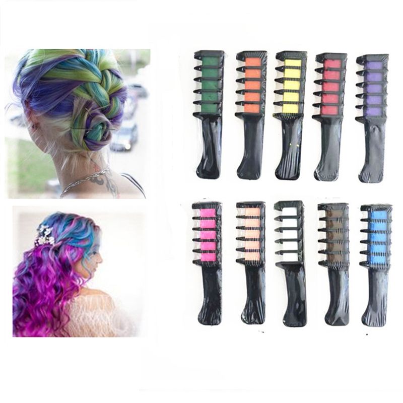 10 Kinds Colors Hair Chalk Comb Temporary Painting Fashion Styling Tools Disposable Hair Dye Factory Supplier 10 Kinds Colors Hair Chalk Comb Temporary Painting Fashion Styling Tools Disposable Hair Dye Factory Supplier