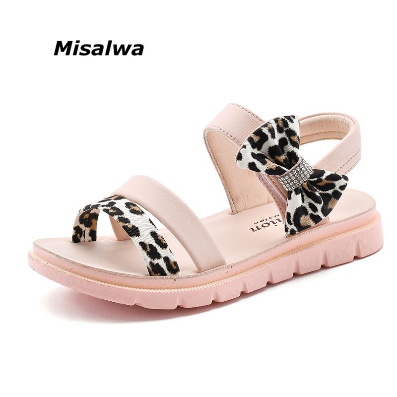 kids leopard print sandals