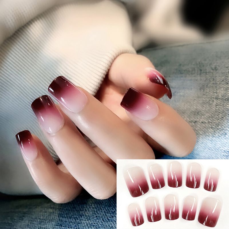 Color Black Red Gradient Short Paragraph Full Cover French False Nails Art Tips Super Nice Acrylic Fake Nails From Caohu 11 13 Dhgate Com 26 hot red and black nail designs ideas. cover french false nails art tips super
