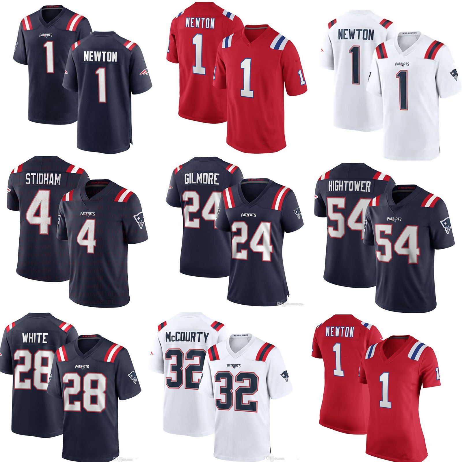 2020 New Football Jerseys Cam Newton 11 Julian Edelman England 13 Custom Men Women Kids Patriots 13 4 Jarrett Stidham 24 Gilmore 54 Hightower From Ghw901105 21 45 Dhgate Com