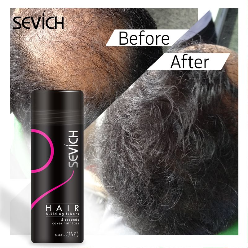 Keratin Hair Fiber 25g Hair Building Fibres Thinning Loss Concealer Styling  Powder Sevich Brand black dk brown 10 colors187h