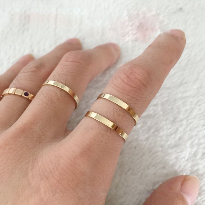 Ausencia pasajero para justificar Gold Filled anillos del nudillo joyería Anillos Mujer Boho Bague Femme  Minimalismo Anelli Donna Anéis anillo