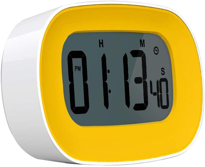 Digital Kitchen Stopwatch Timer Alarm Clock Big Bold Digits 12/24 Hr Time Count up Countdown