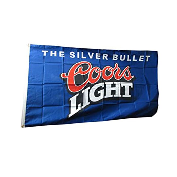 BLUE COORS LIGHT SILVER BULLET FLAG 3X5FT banner sign better quality usa seller 
