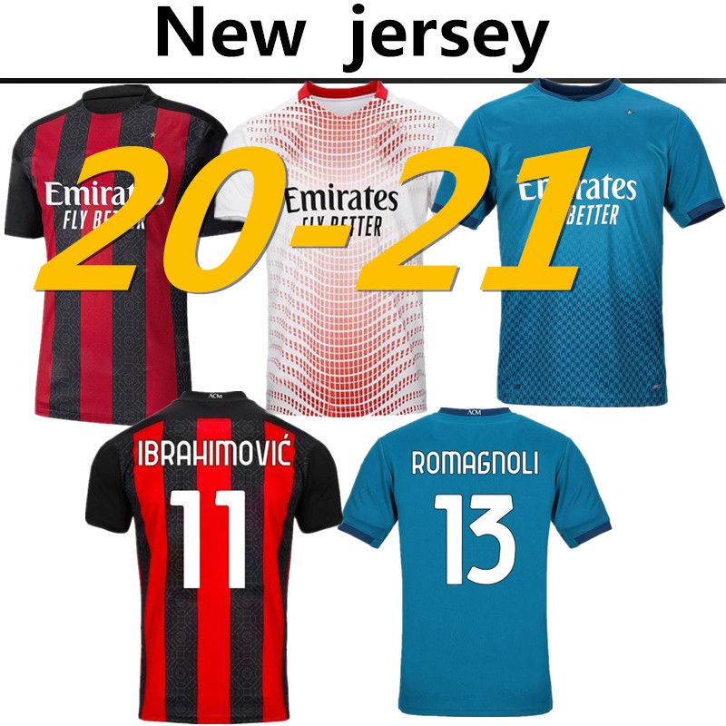 20 21 AC milan soccer jersey 2020 2021 football shirt ...