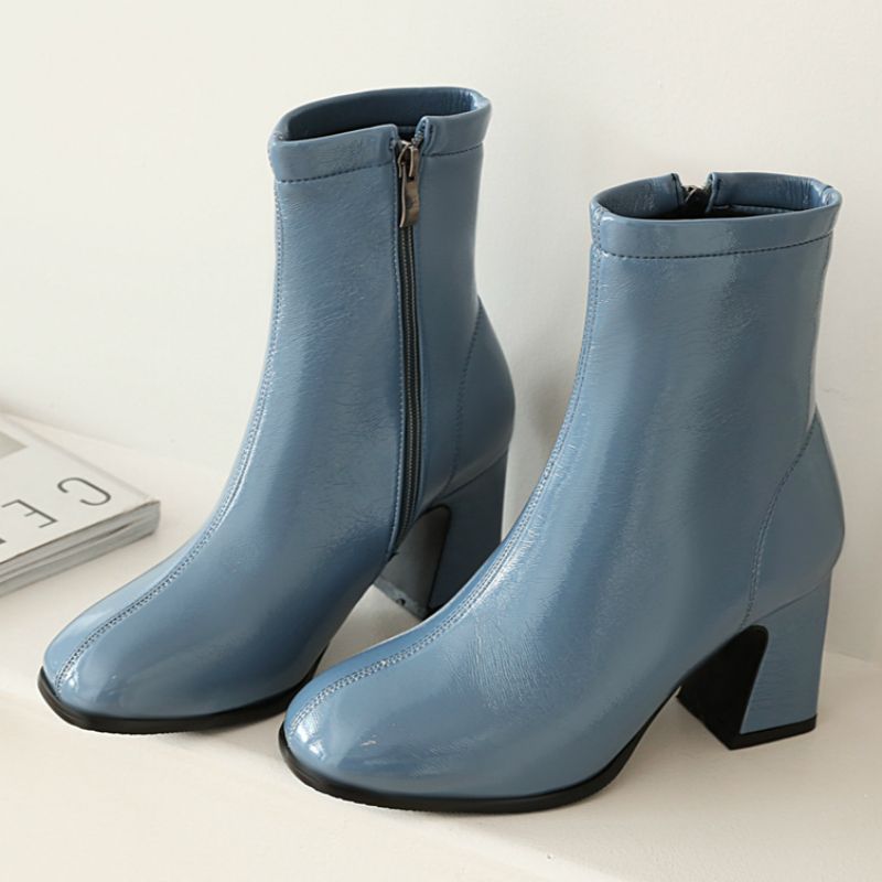 blue short boots