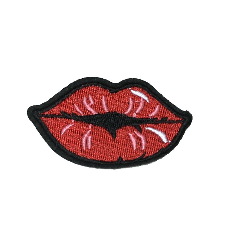 50 Red Lips Embroidered Iron On Patches For DIY Sewing Small Mouth Applique  Badge For Clothes From Xiuping, $32.47