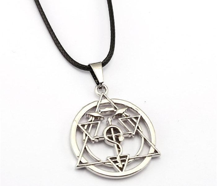 

ms ювелирные изделия fullmetal alchemist choker ожерелье magic circle подвеска мужчины женщины gift88, Silver