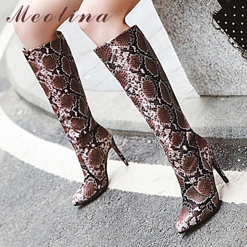 tall snake print boots